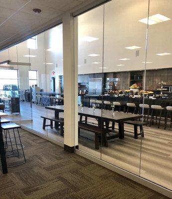 Eating area / During open house and GLI ribbon-cutting!