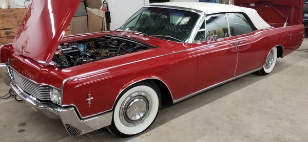 1966 Lincoln Continental convertible with suicide doors. We are very honored to work on this one . Everything work on this one.