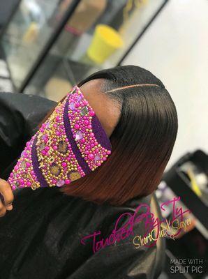 Basic Short Middle part Bob