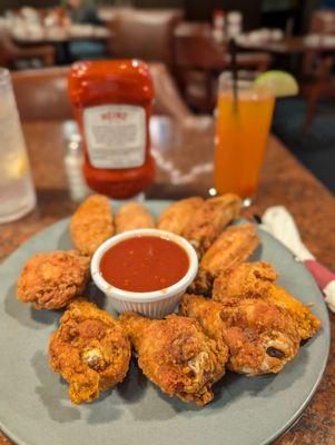 Wings! Not regular wings! Amazingly, crispy wings.