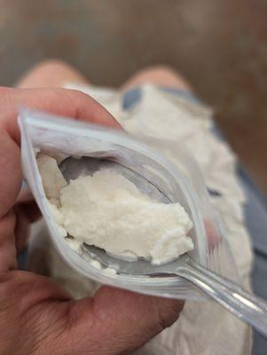 Vanilla ice cream we made 8/12/2025