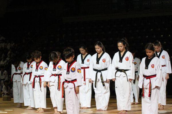 Several members of the professional Korean Demo Team and several USTC students
