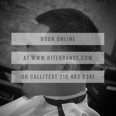 Book online at www.rjterrance.com or call/text 310 483 9341