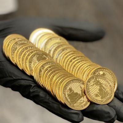 These are some beautifully struck 1 ounce gold British Britannias.