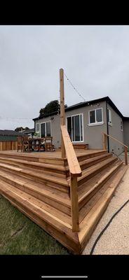 He renovated my deck looks very amazing was really great and easy going straight to the point and was very helpful and understanding