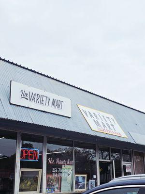 The front of the store, what it looks like when you pull in the parking area and walking up to the store to go on the entrance.