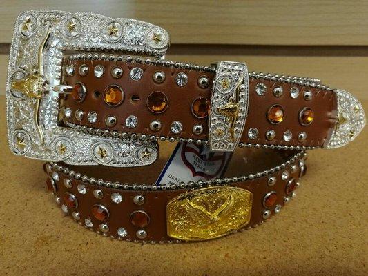 A Western Belt with American-eagle conchos