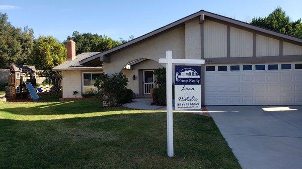 Our CA home, sold with the help of Lara and Natalie at Prime Realty