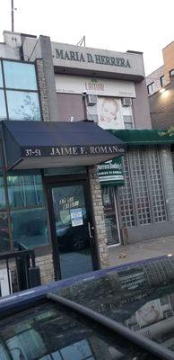 Front door of office