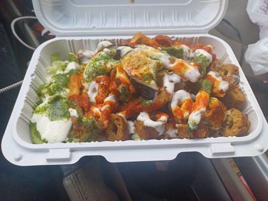 Kofta Kabob Over Rice Platter