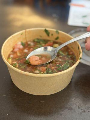 Small precooked shrimp in Coctel De Camaron