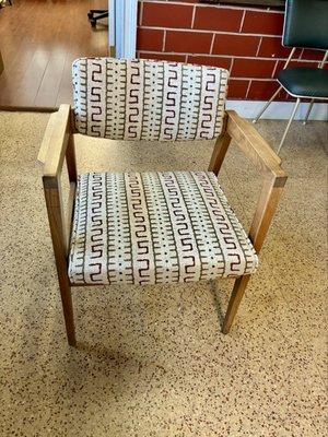 Reupholstered vintage chair