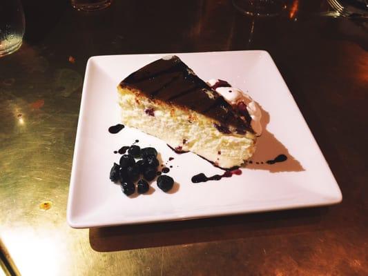 Cheesecake was amazing. Unique take - no crust at the bottom