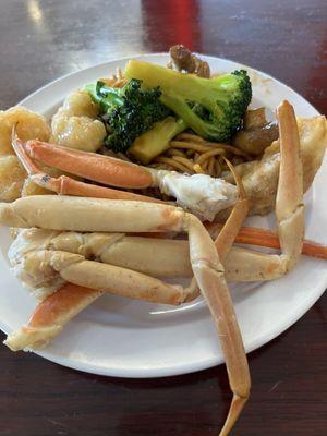Crab legs were good