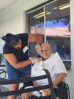 Me and my dad in our visit.