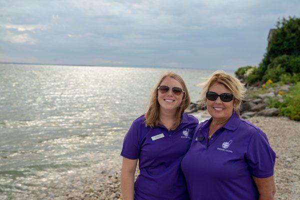 Kristina & Barb our tour coordinators on our Mackinac Island trip.