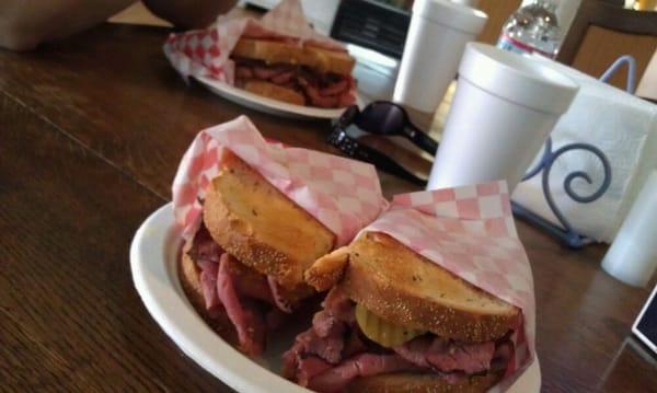 Pastrami sandwich is awesome here.