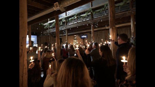 Candlelight service for Christmas at Seeds Church