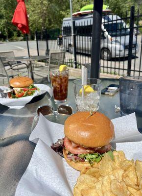 Smoked Salmon BLT and a Spicy Chicken Sandwich