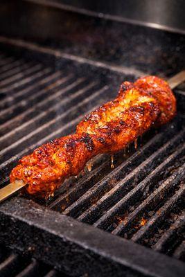 Perfectly spiced chicken kebab, grilled to juicy perfection