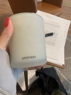 Just a yummy candle in the waiting area