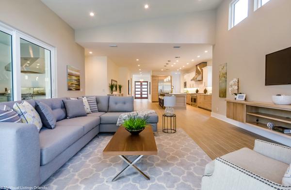 Living room staged by Megan Morris/MHM Professional Staging, LLC