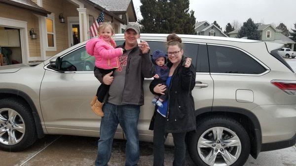 Emery and Nolan now have room to grow since their parents traded up from their Subaru into a Highlander!