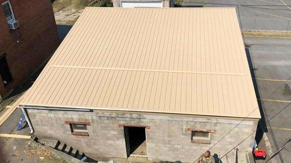 Tan Metal Roofing