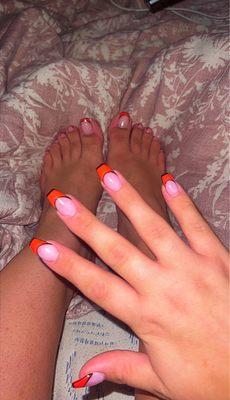 Pedicure & manicure.