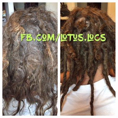 From huge mess to tidy dreadlocks. We're here to help your locs, regardless the shape they are in.