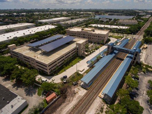 See our recently completed project for the SFRTA and Tri Rail Station in Pompano Beach. Solar Canopy, Metal Roof, and Flat Roof