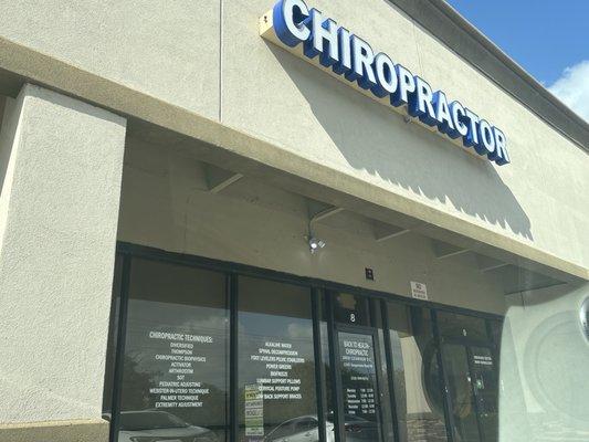 Back to Health Chiropractic storefront
