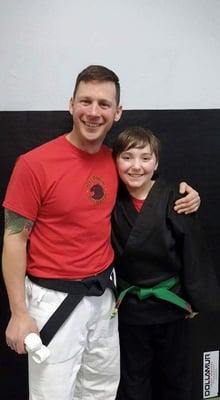 Mr. Chris Hoy and my son after JKD class