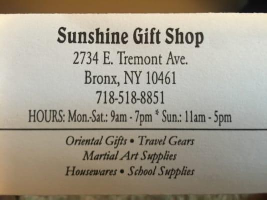 Sunshine Gift Shop