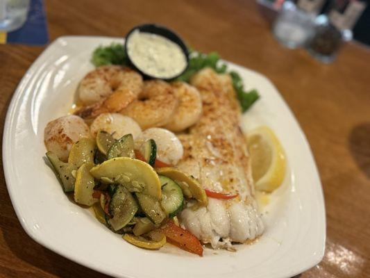 $34 broiled seafood delicious