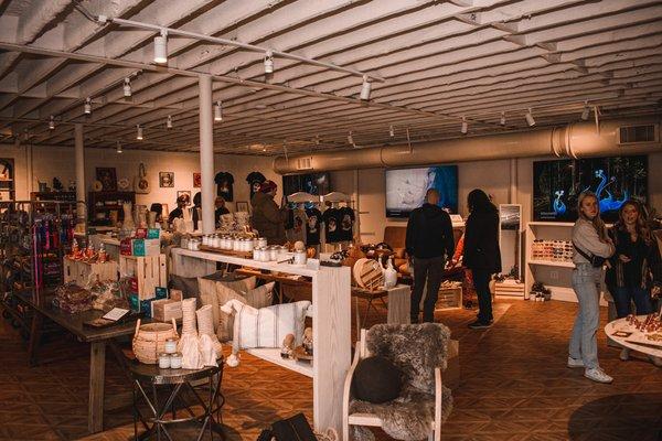 Interior view of store.