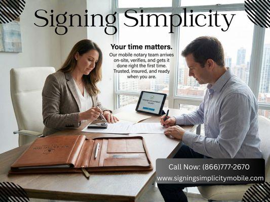 Mobile Notary for your convenience.