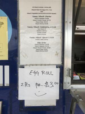 Menu. May not be current though.