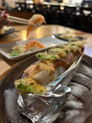 Salmon Belly and 007 roll