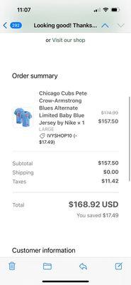 Order that was never fulfilled. Frustrating!!!!