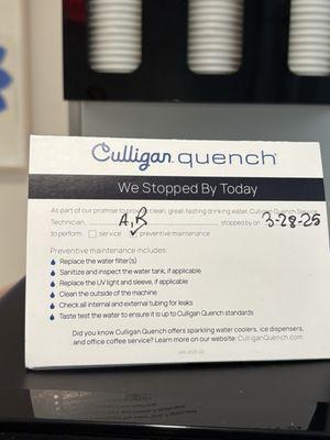 A record of service requests. Posted with review 10/06/25