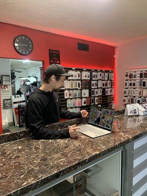 Trenton demoing and explaining :)