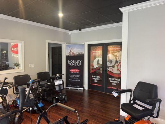 Interior of Mobility Plus Showroom