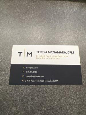 This is the information for the amazing lawyer, Teresa!