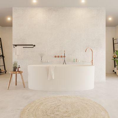 IDEAVIT SolidCLIFF freestanding bathtub matte white. Mod, PS IDV 290229