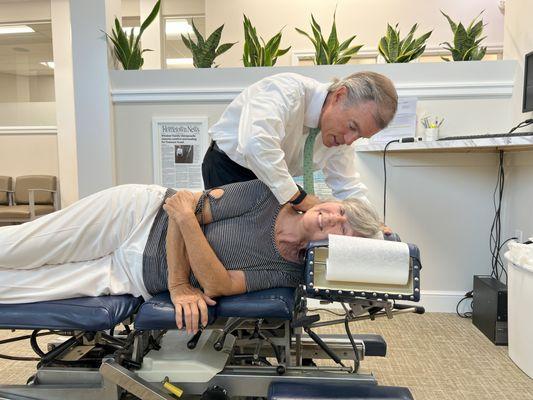 Chiropractic adjustments focus on the alignment of the spinal and extremity joints, to improve comfort, and remove nerve pressure