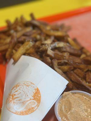 Really good fries, not as crispy as we'd like but great flavor.