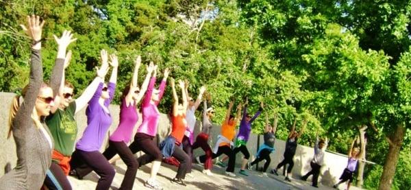Sunshine and yoga make for an invigorating practice!