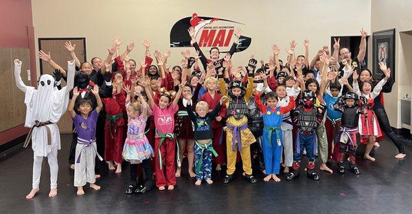 Kids are welcome to wear their Halloween costumes during the week of Halloween.