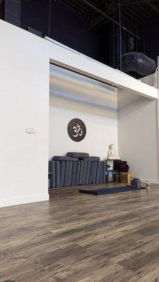 You can borrow yoga mats and a variety of props for class, like bolsters, straps, and blocks!